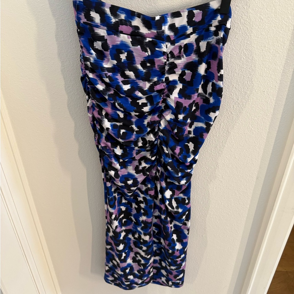 Blue and Purple Ruched Skirt
